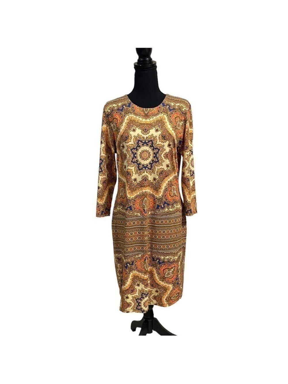J. McLaughlin Dress Women Size Large Mandala design Sophia Dress Catalina Cloth